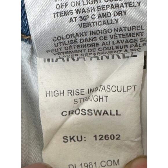 DL1961 Mara Ankle High Rise Instasculpt Slim Straight Jean | Size 23 | Crosswall - Picture 13 of 16
